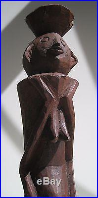 Ancienne Grande Statue Cultuelle Ethnie Chamba. Nigeria. Art Africain