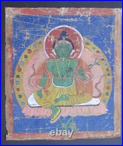 Ancienne Peinture Thangka Newari Tara du Népal