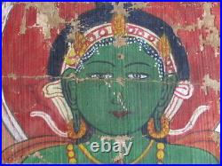 Ancienne Peinture Thangka Newari Tara du Népal