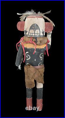 Ancienne Poupée style guerrier Zuni Kachina Hopi amérindienne 37 cm BA