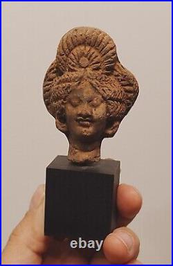 Ancienne Terre cuite, Tête De Femme, Egypte, Époque Romaine