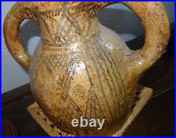 Ancienne céramique jarre poterie Berbère Kabyle terre vernissée