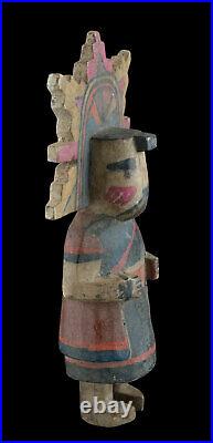 Ancienne grande Poupée style Kachina Katsina amérindienne Hopi 28 cm Amérique D