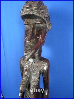 Ancienne statue africaine / art tribal / 73 cm