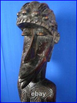 Ancienne statue africaine / art tribal / 73 cm