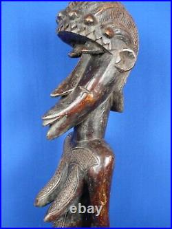 Ancienne statue africaine / art tribal / 73 cm