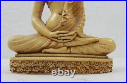 Ancienne statuette Tibet bouddhisme Amitayus longévité dieu en résine fon