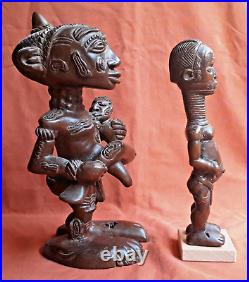 Anciennes Statuettes (x2) LULUWA BENA LULUA CONGO Belge