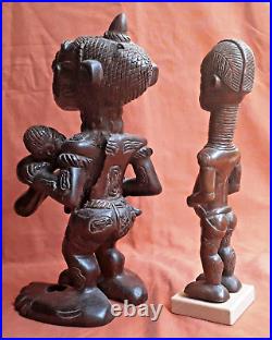 Anciennes Statuettes (x2) LULUWA BENA LULUA CONGO Belge