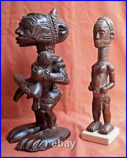 Anciennes Statuettes (x2) LULUWA BENA LULUA CONGO Belge