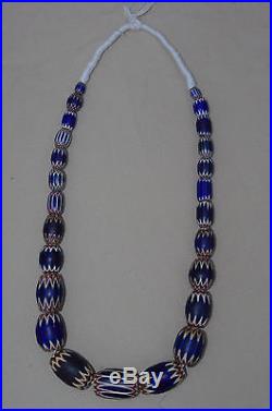 Anciennes perles de troc chevron Murano Venise 1800/1900 roseta trade bead