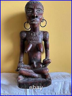 Antique African Statue Maternity Congo Ancienne Maternite Art African