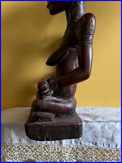 Antique African Statue Maternity Congo Ancienne Maternite Art African