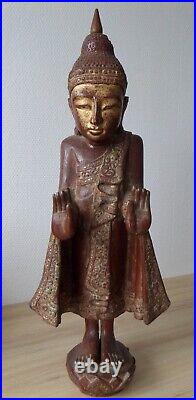 Antique Ancien wooden Burmese BUDDHA BOUDDHA bois Birman Birmanie Burma Myanmar