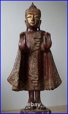 Antique Ancien wooden Burmese BUDDHA BOUDDHA bois Birman Birmanie Burma Myanmar