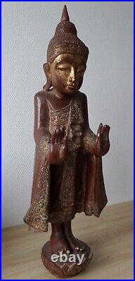 Antique Ancien wooden Burmese BUDDHA BOUDDHA bois Birman Birmanie Burma Myanmar