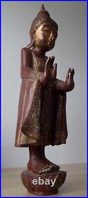 Antique Ancien wooden Burmese BUDDHA BOUDDHA bois Birman Birmanie Burma Myanmar