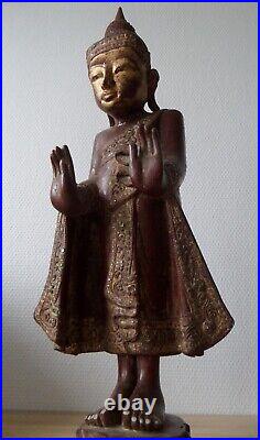 Antique Ancien wooden Burmese BUDDHA BOUDDHA bois Birman Birmanie Burma Myanmar