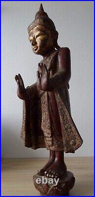 Antique Ancien wooden Burmese BUDDHA BOUDDHA bois Birman Birmanie Burma Myanmar