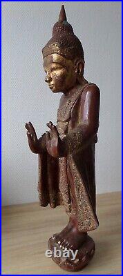 Antique Ancien wooden Burmese BUDDHA BOUDDHA bois Birman Birmanie Burma Myanmar