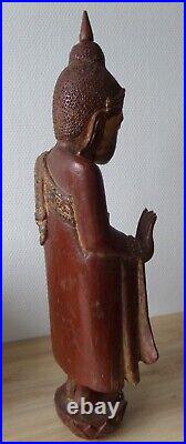 Antique Ancien wooden Burmese BUDDHA BOUDDHA bois Birman Birmanie Burma Myanmar