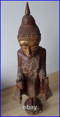 Antique Ancien wooden Burmese BUDDHA BOUDDHA bois Birman Birmanie Burma Myanmar