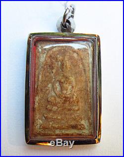 Antique Ancienne Amulette reliquaire Thai Bouddha ancien Thailande