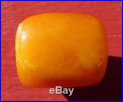 Antique Butterscotch Eggyolk Amber Bead Mali Morocco Perle Ambre Ancien Maroc