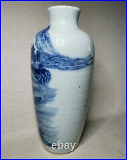 Antique Chinese blue and white porcelain vase, 19th-20th century