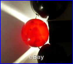Antique Dark Amber Red Cherry Bakelite Faturan Beads Necklace Collier Ancien 81g