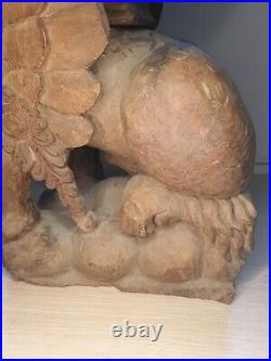 Antique Garuda Bois Sculpté bali Indonésie sculpture (dragon) 8 kilos 19ème