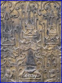 Antique Panneau de Coffre Shan en Bois sculpté Birmanie
