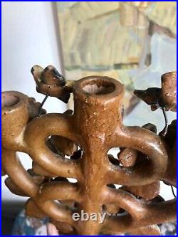 Arbre De Vie Mexicain En Terre Cuite, Art Populaire, Chandelier Vintage