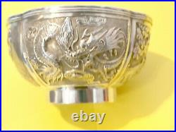 Argent Massif Chinese Export Silver Bowl Chine