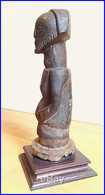 Art Africain African Statue HEMBA Luba RD Congo Bois Libations Vers 1950 Africa