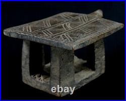 Art Africain African Stool Charmant Tabouret Mossi Ancien & Usuel 25 Cms