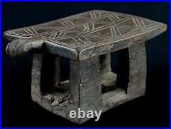 Art Africain African Stool Charmant Tabouret Mossi Ancien & Usuel 25 Cms