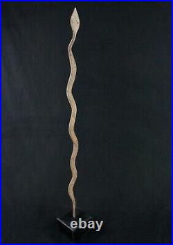 Art Africain Ancien Fer Rituel Serpent Lobi sur Socle Iron Snake 73 Cms ++