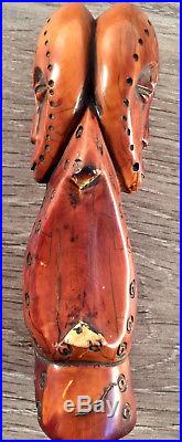 Art Africain Ancien Fétiche Statuette LEGA Zaïre Congo Bois African Figure