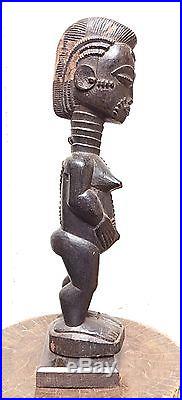 Art Africain Ancien Rare Statue BAOULÉ GOURO Bois RCI Baule Figure Africa 32cm