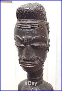 Art Africain Ancien Rare Statue BAOULÉ GOURO Bois RCI Baule Figure Africa 32cm