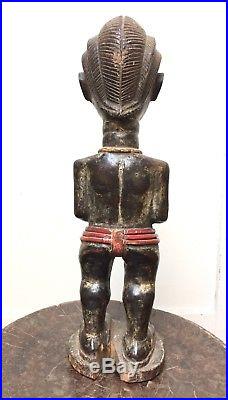 Art Africain Ancien Rare Statue Colon BAOULÉ RCI Bois West African Baule Figure