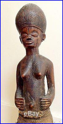 Art Africain Ancien Statue LWENA Luena Chokwe RD Congo Angola African Figure TOP