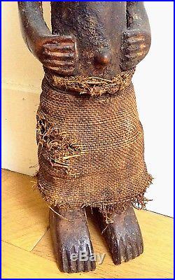 Art Africain Ancien Statue LWENA Luena Chokwe RD Congo Angola African Figure TOP