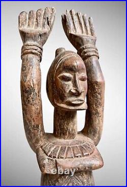 Art Africain Ancien Statue Nommo DOGON Old Tribal Figure Circa 1960 Mali 70cm