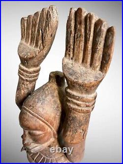 Art Africain Ancien Statue Nommo DOGON Old Tribal Figure Circa 1960 Mali 70cm