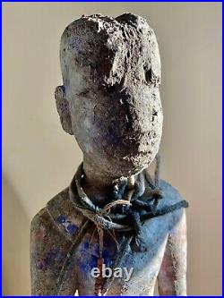 Art Africain Ancien Statue RARE Fétiche FON Togo Bénin Vaudou Figure Circa 1960