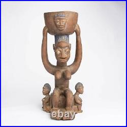 Art Africain, Art Africain Ancien, Art Premier Africain, Statue Agere Yoruba -d076
