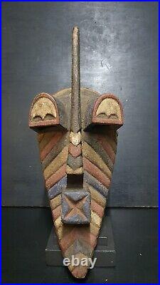 Art Africain Arts Collection Tribaux Ancien Masque Songye Kifwebe 46 Cms +++