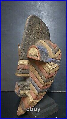 Art Africain Arts Collection Tribaux Ancien Masque Songye Kifwebe 46 Cms +++